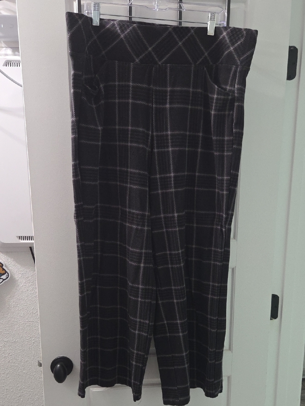 Torrid Black Plaid Wide-Leg Pants